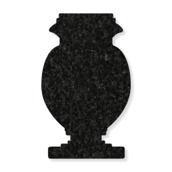 Tulpvaas Black Graniet